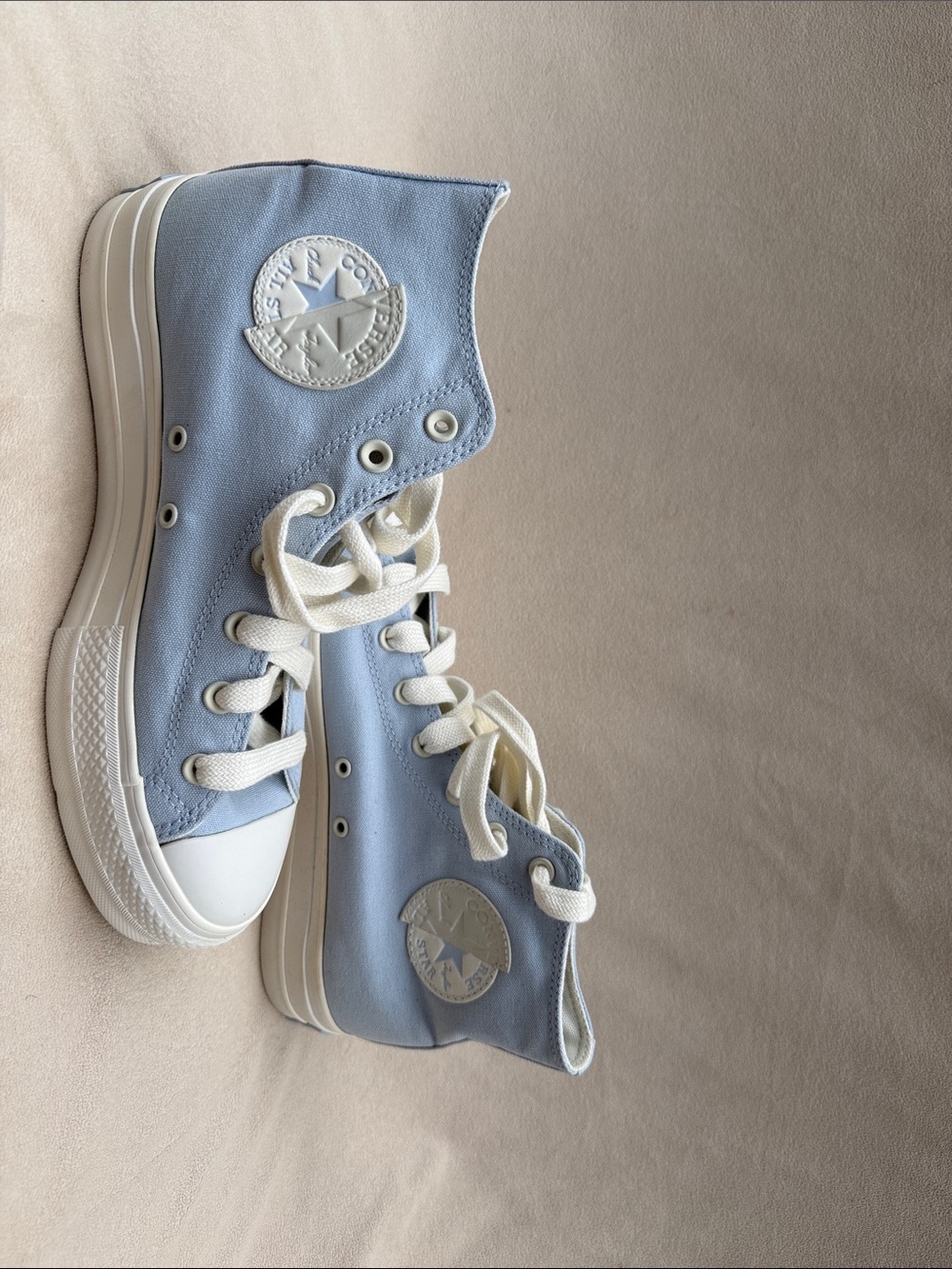 Converse High Top Sneakers Light Blue & White
